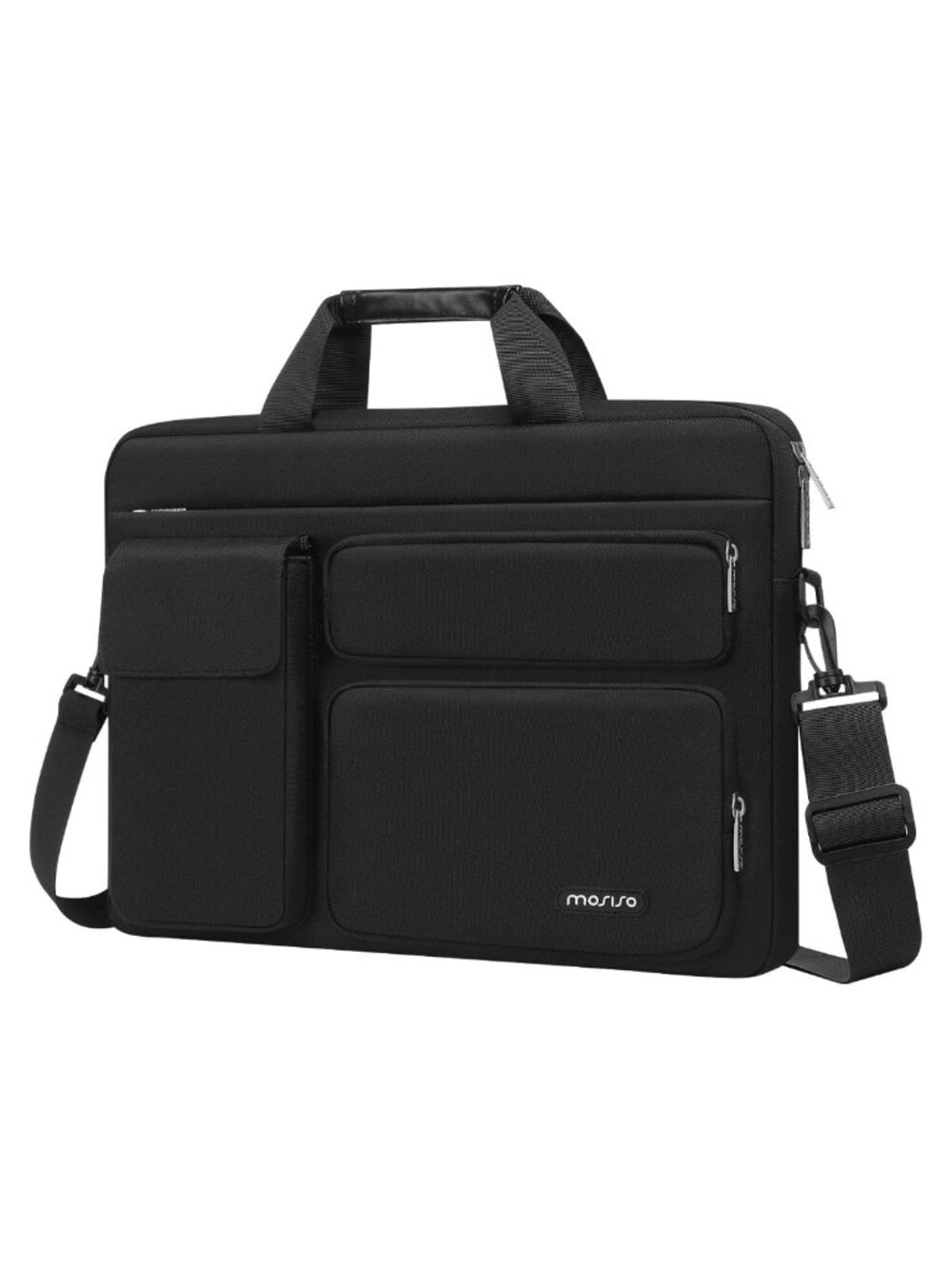 MOSISO Laptop Shoulder Bag 16 inch Polyester Messenger Bag with Pockets